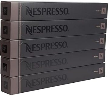 Nespresso Roma Coffee 50 Capsules Pods 5 Sleeves Long Expiry